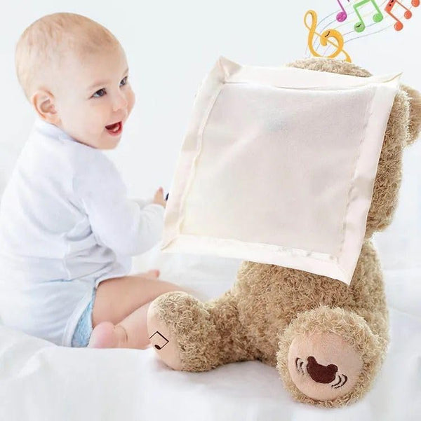 Interactive Peek-a-Boo Singing Teddy Bear Plush Toy for Kids