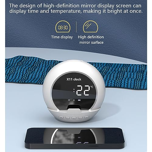 Smart Digital Alarm Clock with Bluetooth Speaker & Multi-Function Design