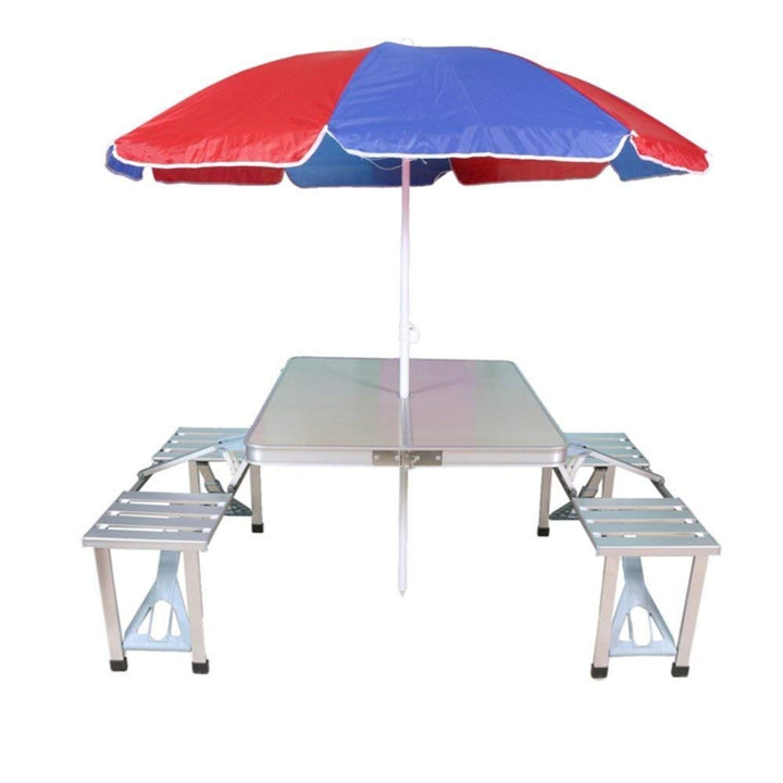 Portable Folding Picnic Table Set with Umbrella for Outdoor Fun