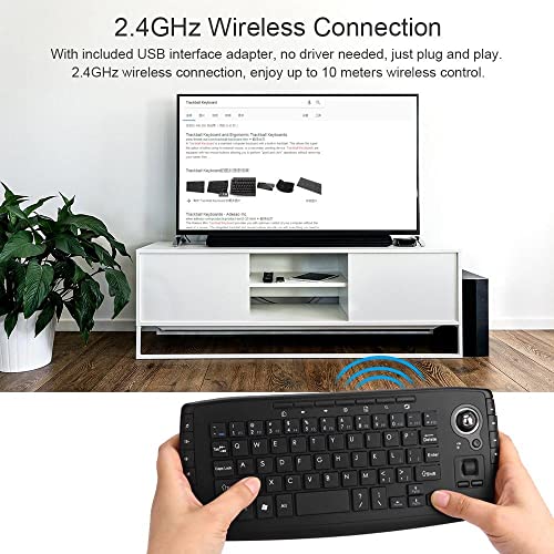 Wireless Keyboard and Mouse Combo with Trackball - Versatile Control