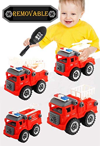 DIY Fire Rescue Trucks Playset for Kids - Educational Fun Toy