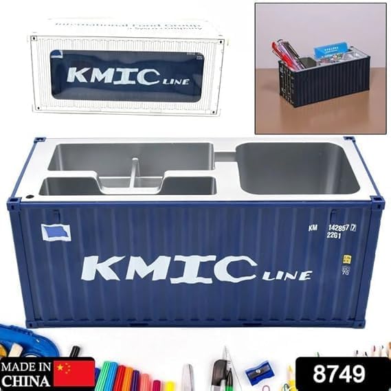 Unique Shipping Container Pen Holder - Stylish Desk Organizer