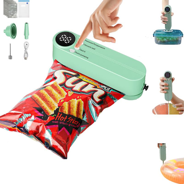 3-in-1 Cordless Mini Vacuum Sealer for Food Storage & Preservation