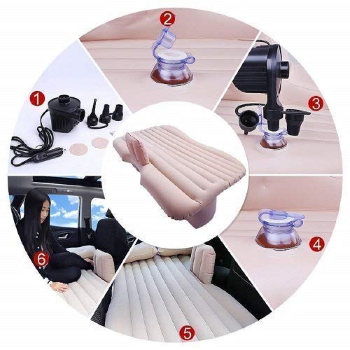 Inflatable Car Bed Mattress with Pillows for Comfortable Travel
