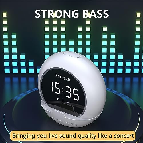 Smart Digital Alarm Clock with Bluetooth Speaker & Multi-Function Design