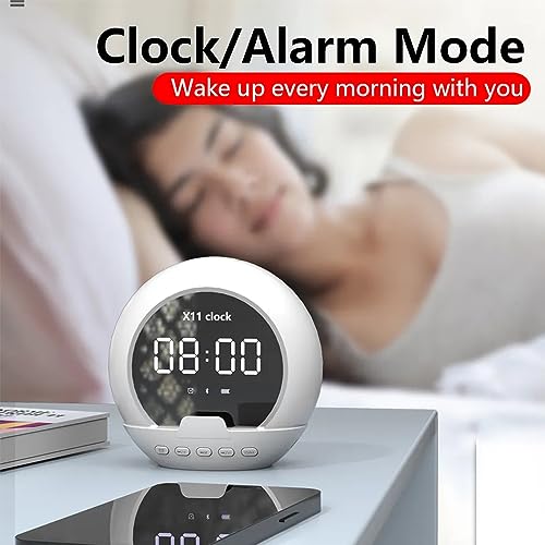 Smart Digital Alarm Clock with Bluetooth Speaker & Multi-Function Design