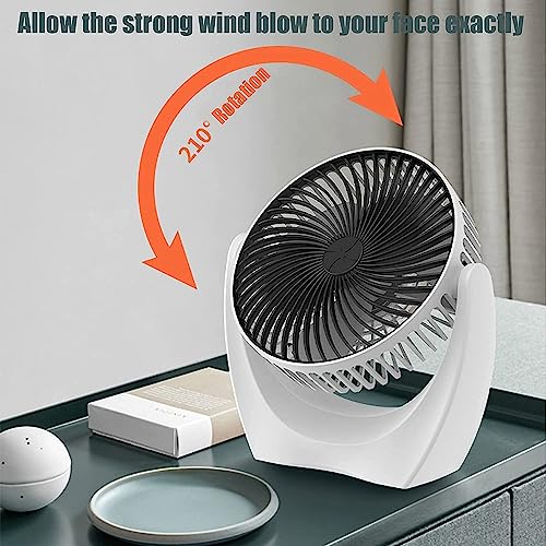 USB Desk Fan with Strong Airflow & Quiet Operation for Home & Office