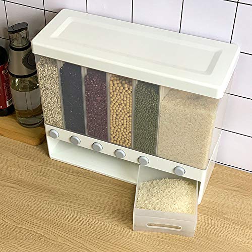 Wall Mounted Dry Food Dispenser for Organized Kitchen Storage