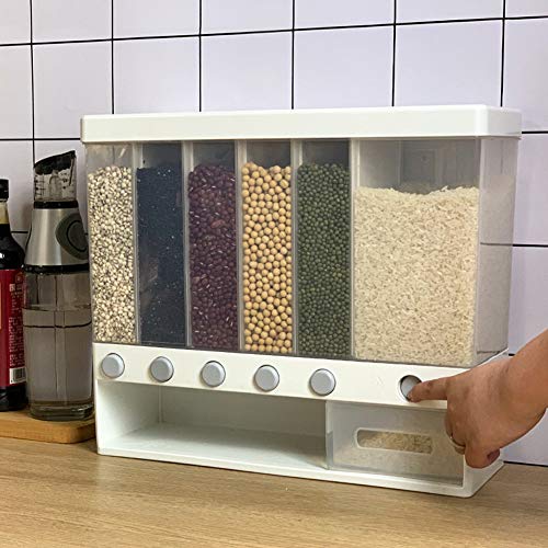 Wall Mounted Dry Food Dispenser for Organized Kitchen Storage