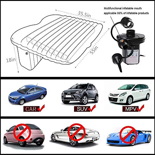 Inflatable Car Bed Mattress with Pillows for Comfortable Travel