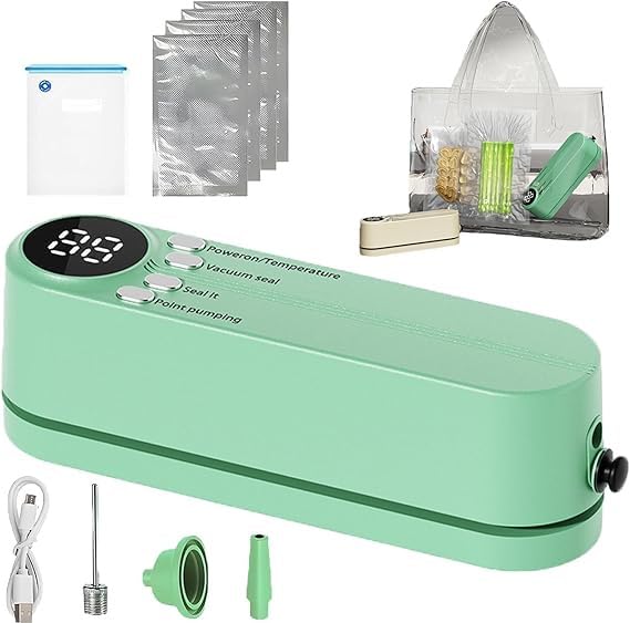 3-in-1 Cordless Mini Vacuum Sealer for Food Storage & Preservation