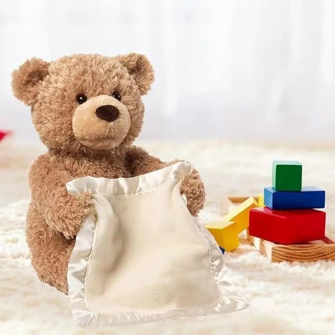Interactive Peek-a-Boo Singing Teddy Bear Plush Toy for Kids