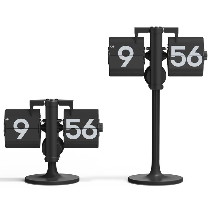 Classic Modern Wood Flip Desk Clock | Retro Analog Design for Home