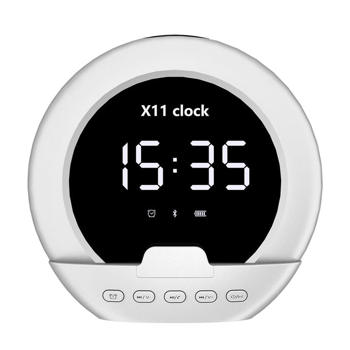 Smart Digital Alarm Clock with Bluetooth Speaker & Multi-Function Design