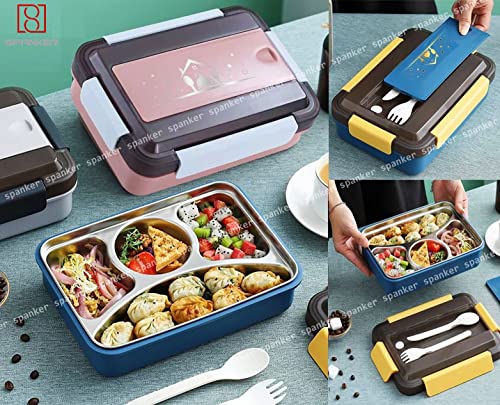 4-Section Thermal Stainless Steel Lunch Box - Keep Meals Fresh