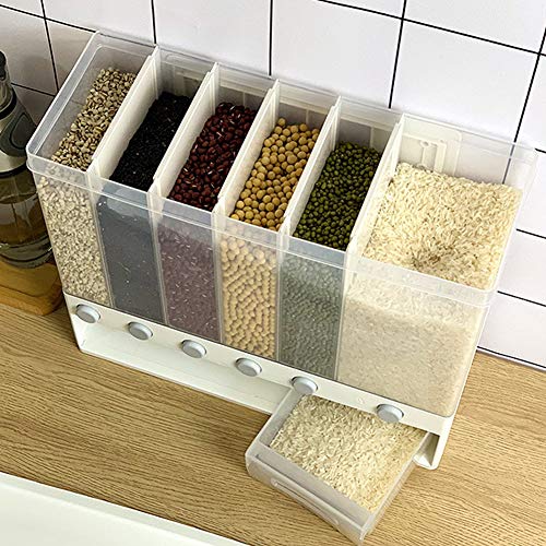 Wall Mounted Dry Food Dispenser for Organized Kitchen Storage