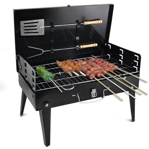 Portable Folding Charcoal Barbecue Grill for Outdoor Cooking