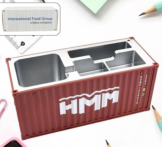 Unique Shipping Container Pen Holder - Stylish Desk Organizer