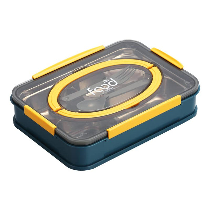 4 Compartment Stainless Steel Lunch Box - Leak Proof & Durable Design