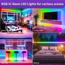 RGB Neon Light Strip - 16 Million Colors, Waterproof & Smart Control