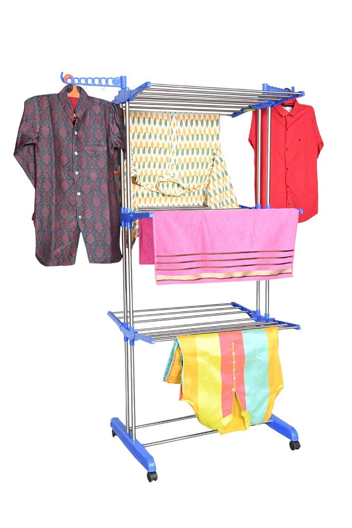 Heavy Duty Clothes Drying Stand with Wheels for Easy Mobility