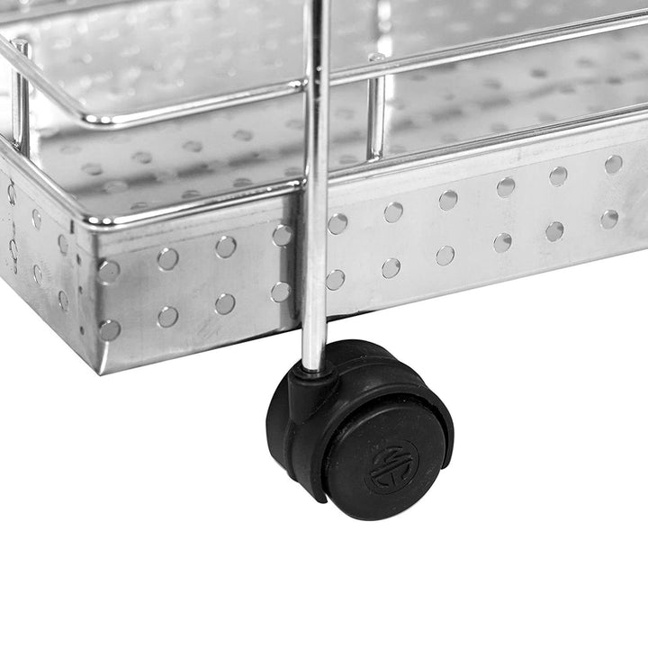 3 Layer Stainless Steel Kitchen Trolley for Versatile Storage Solutions