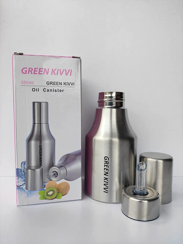 Stainless Steel Oil Dispenser for Versatile Kitchen Use - 550ml