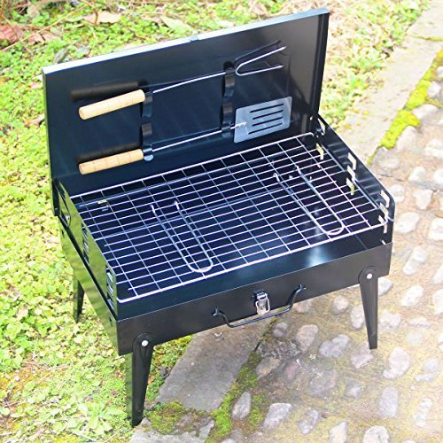 Portable Folding Charcoal Barbecue Grill for Outdoor Cooking