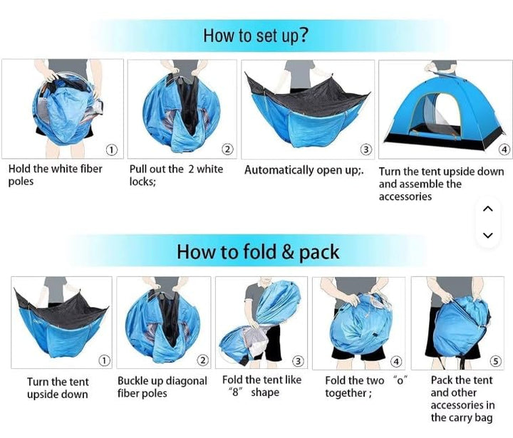 Spacious Waterproof Camping Dome Tent for 6 Persons | Easy Setup