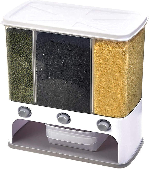 Airtight Wall-Mounted Food Dispenser for Cereal and Grains Storage