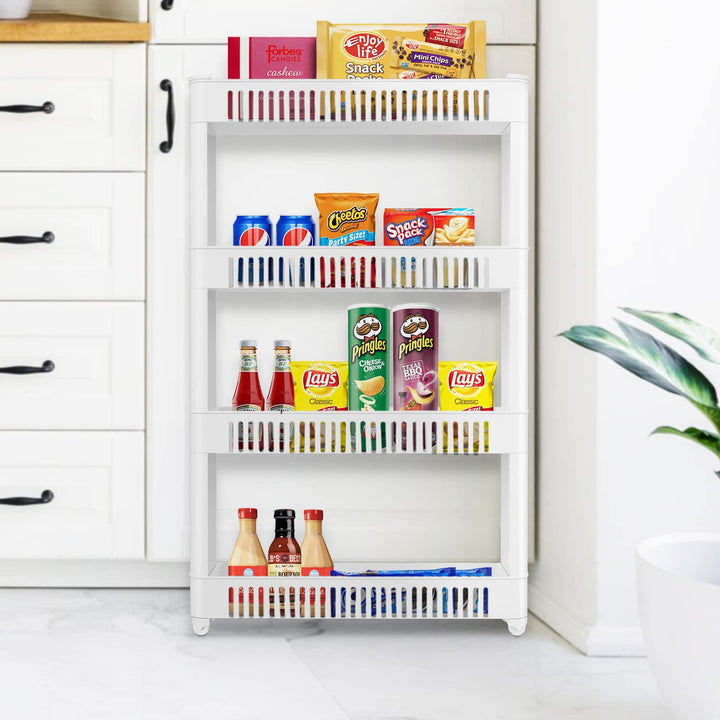 Box Sliding Rack With 4 Layer Rack 4 Layer Storage Organizer | Slim slide-in rack for kitchen and – Indiakartz