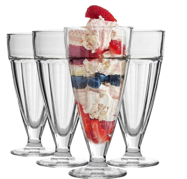 Stylish 350ml Milkshake Glass Set – Perfect for Drinks & Desserts