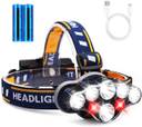 Rechargeable LED Headlamp with 18000 Lumen & 8 Modes for Outdoor Use