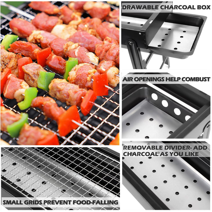 Portable Charcoal Grill for Outdoor Adventures | Compact & Easy Setup