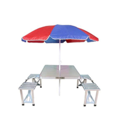 Portable Folding Picnic Table Set with Umbrella for Outdoor Fun