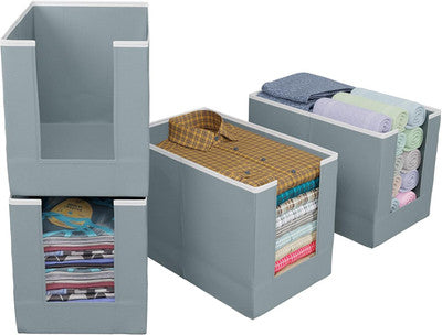 Stackable Foldable Plastic Wardrobe Organizer for Efficient Storage