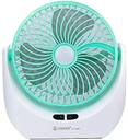 Portable Rechargeable Table Fan with LED Light - Compact and Efficient