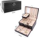 Stylish Jewelry Box Organizer with Lock & Mirror for Elegant Storage