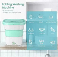 Portable Mini Foldable Washing Machine for Travel and Small Spaces