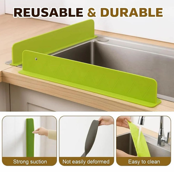 Silicone sink splash guard for kitchen sinks | keeps counters dry ...