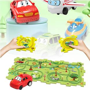 Exciting 13 PCS Rail Puzzle Track Set for Kids - Educational Fun