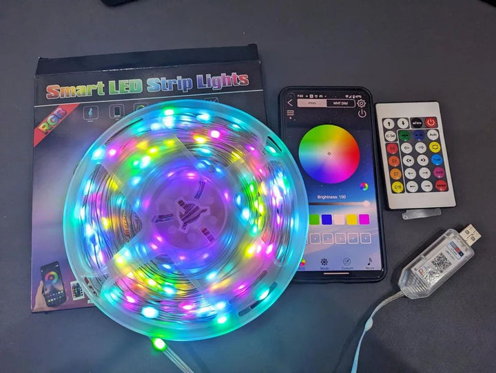5m LED Strip Lights | 300 SMD LEDs, Remote, Waterproof, 16 Modes, DIY Colour, Di