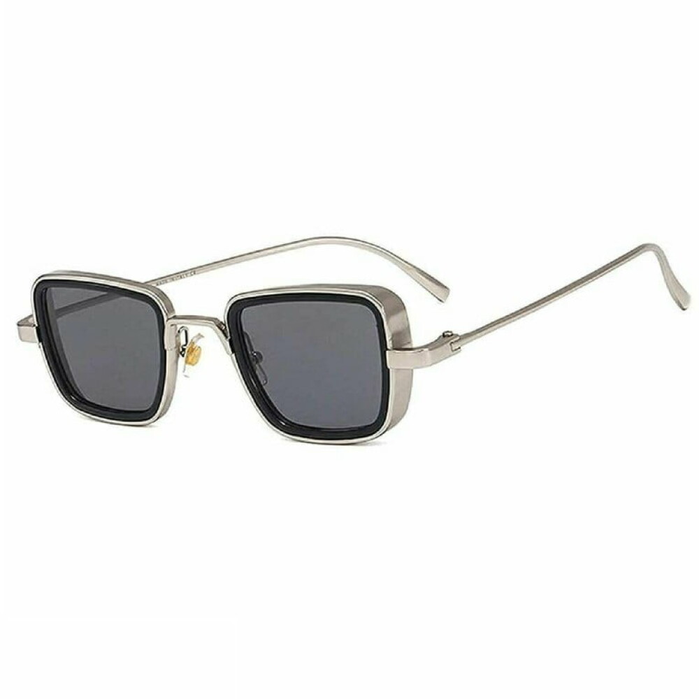 Fancy Metal Square Sunglass For Women, Black